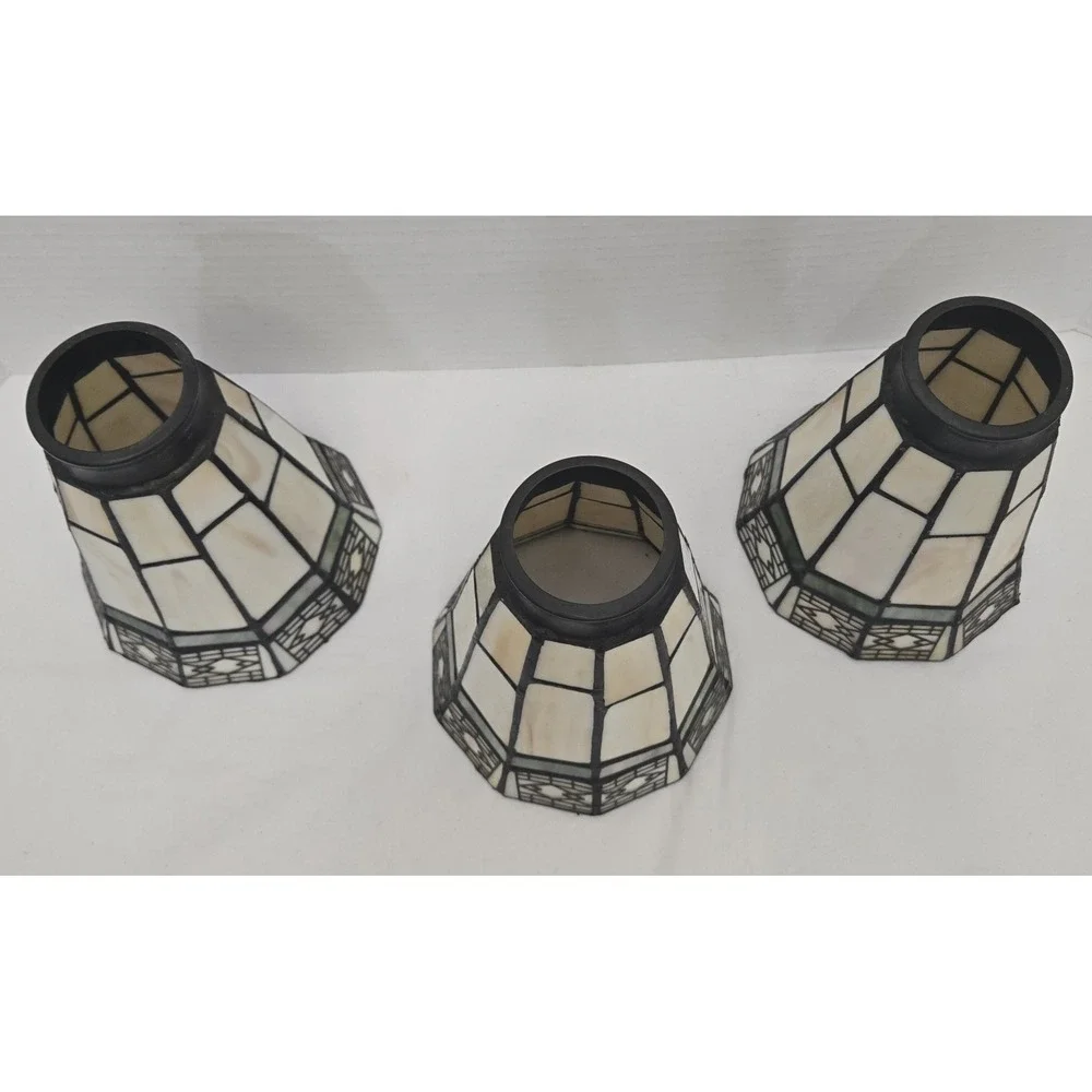 VTG Mission Tiffany Style Stained Glass Lights Shades 2-1/4